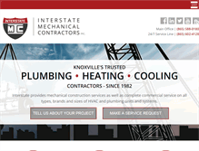 Tablet Screenshot of interstatemechanical.com